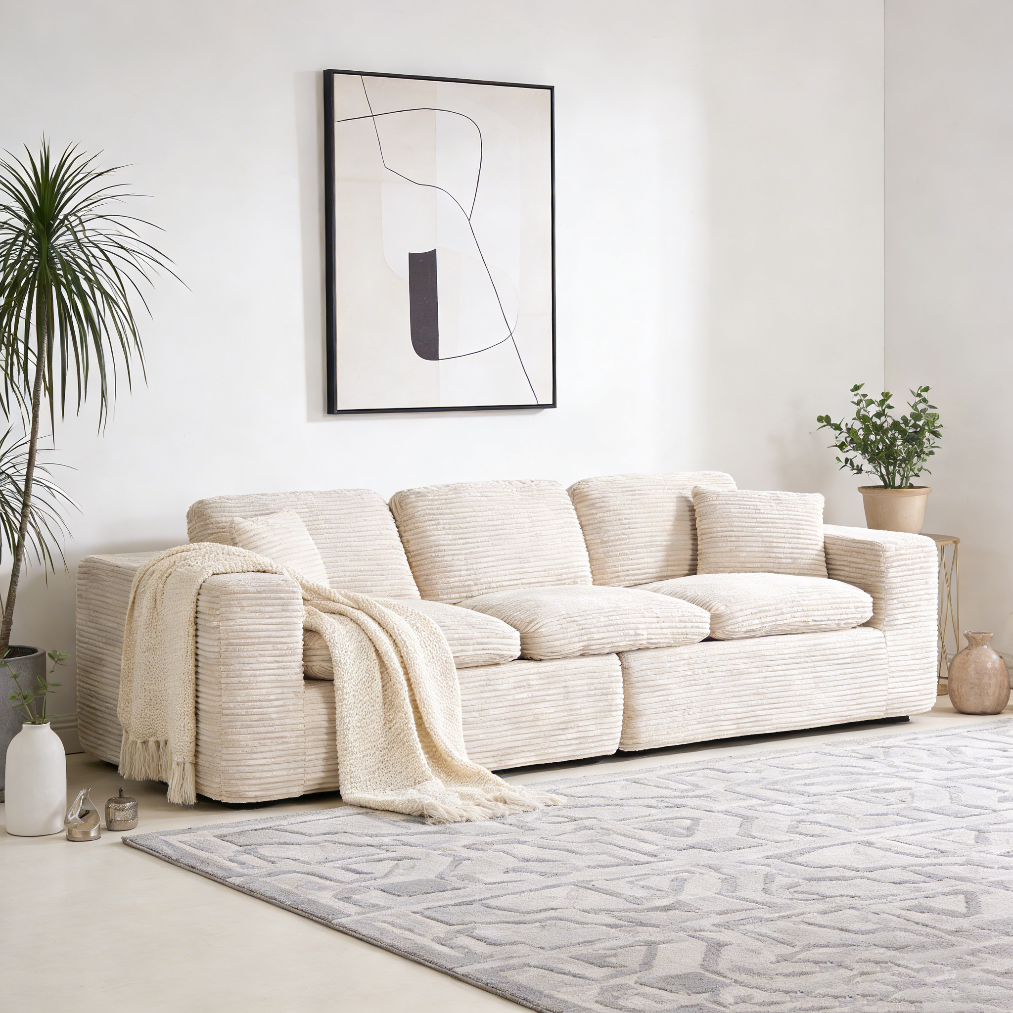 YODOLLA 110" Oversized Sofa Cloud Boneless Couch