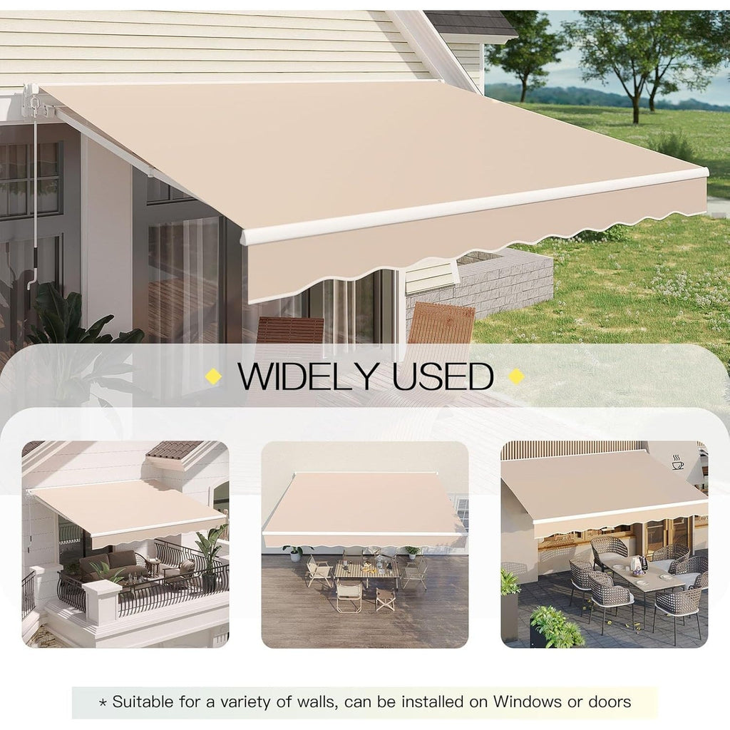 YODOLLA 10x8 Patio Awning, Retractable