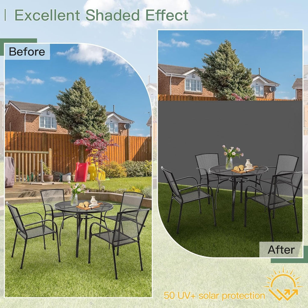 YODOLLA 138"x 71" Splashproof Retractable Side Awning, Dark Grey