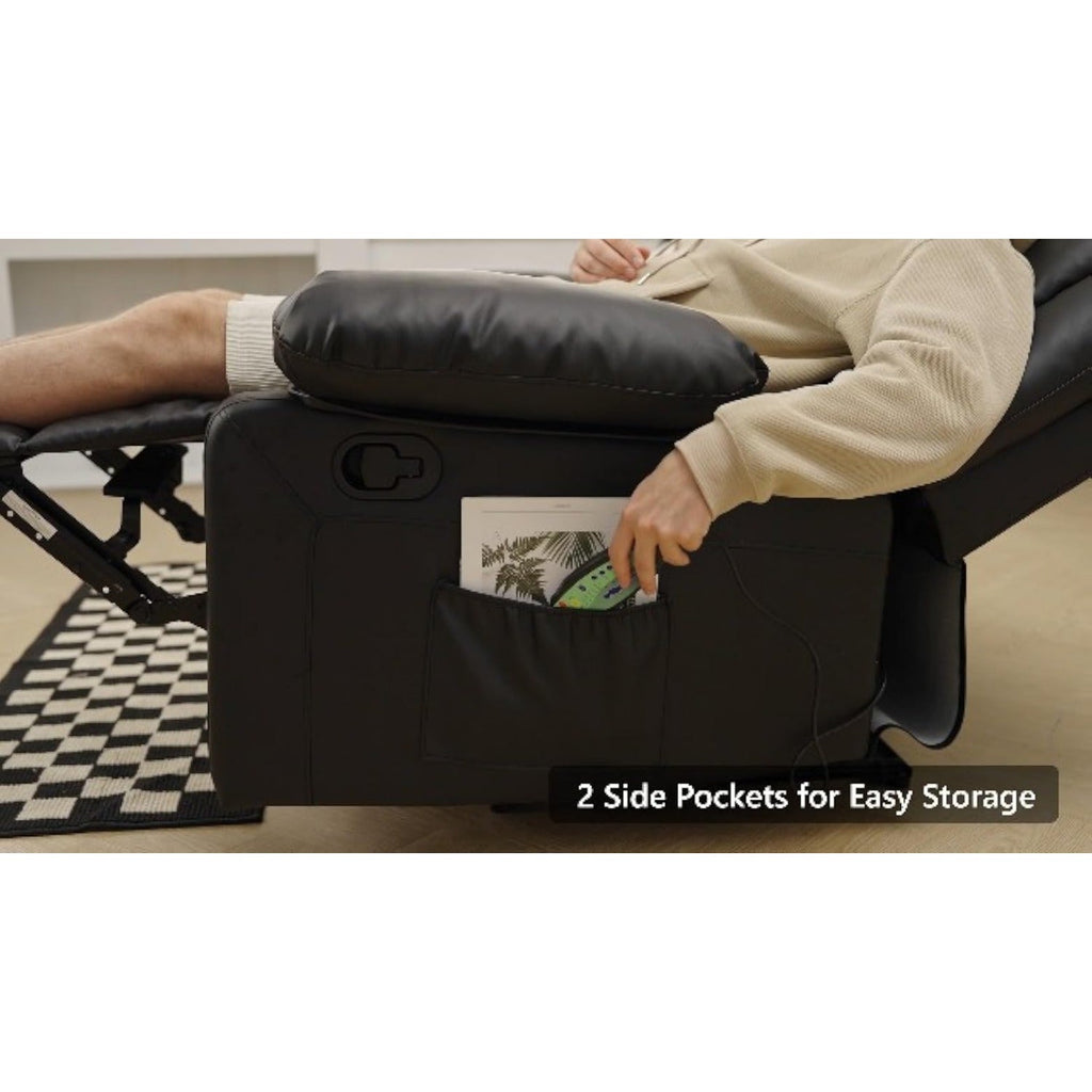 YODOLLA Reclining Sofa 3-Seater Couch, Brownbest