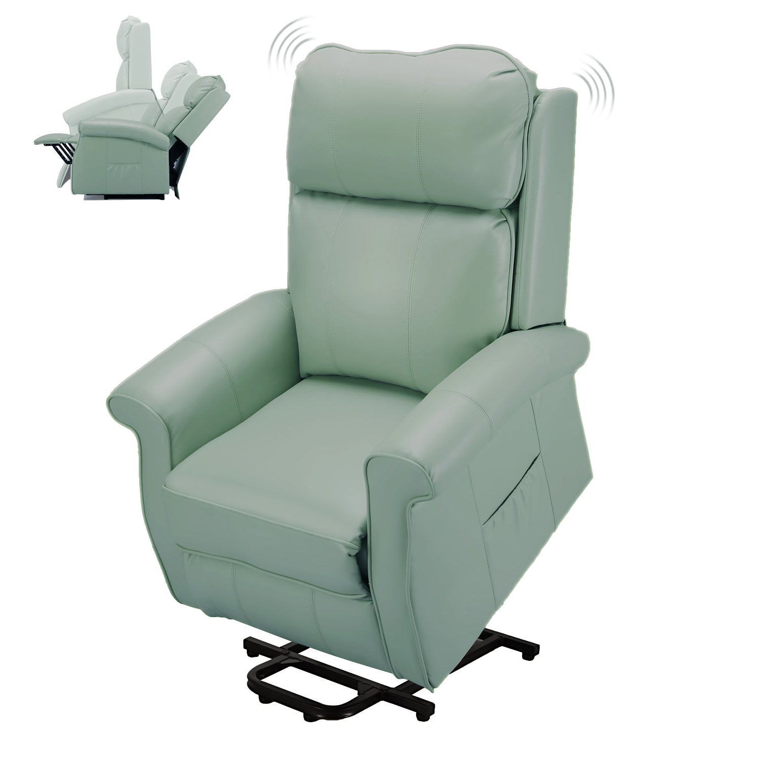 YODOLLA Electric Power Lift Recliner Chair for Elderly, Faux Leather, Mint Greenbest