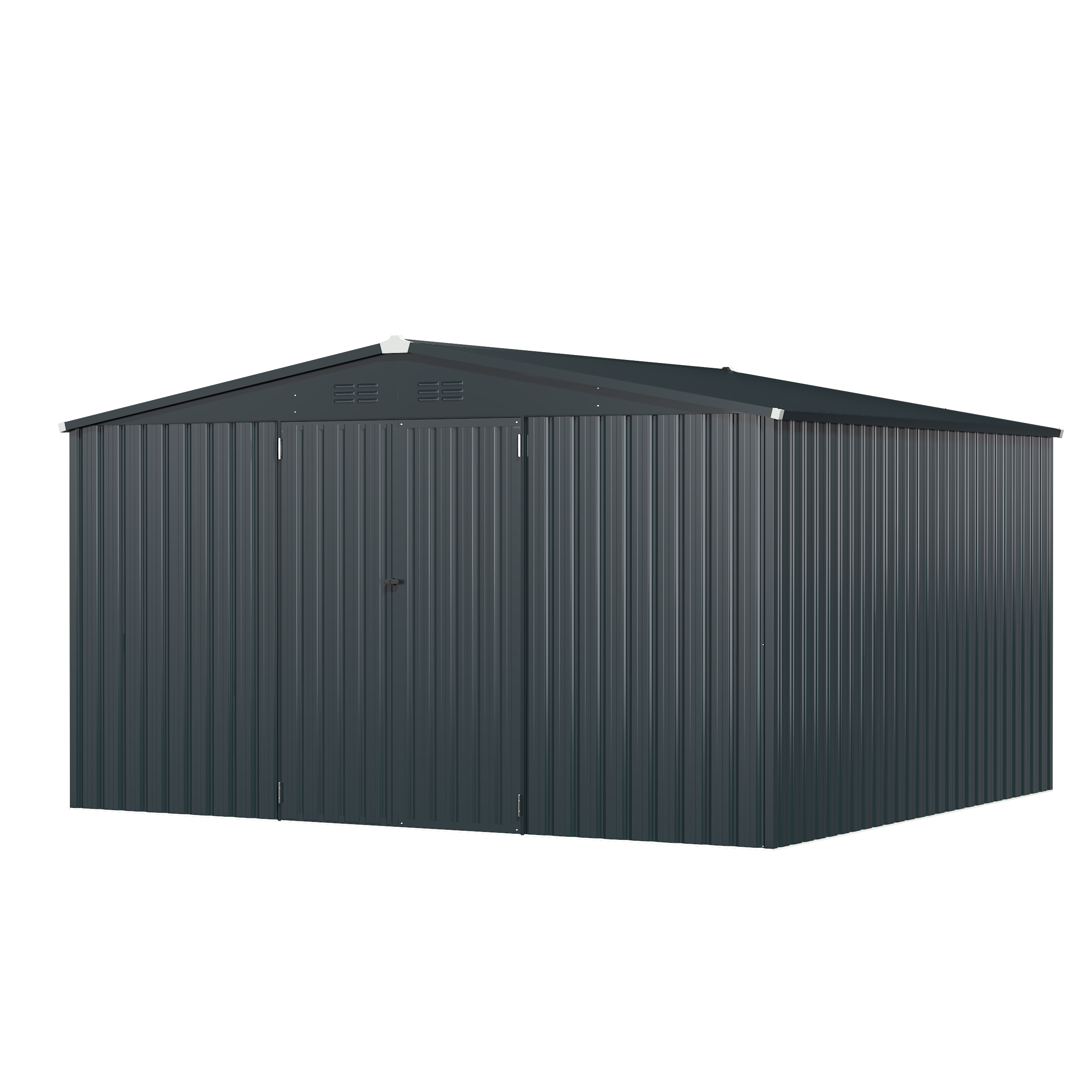 YODOLLA Shed 12' x 10' Outdoor Storage Shed, Dark Grey