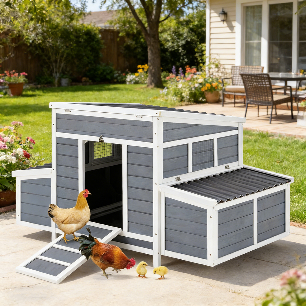 YODOLLA 56" Large Chicken House Hen House for 6 Chickensbest