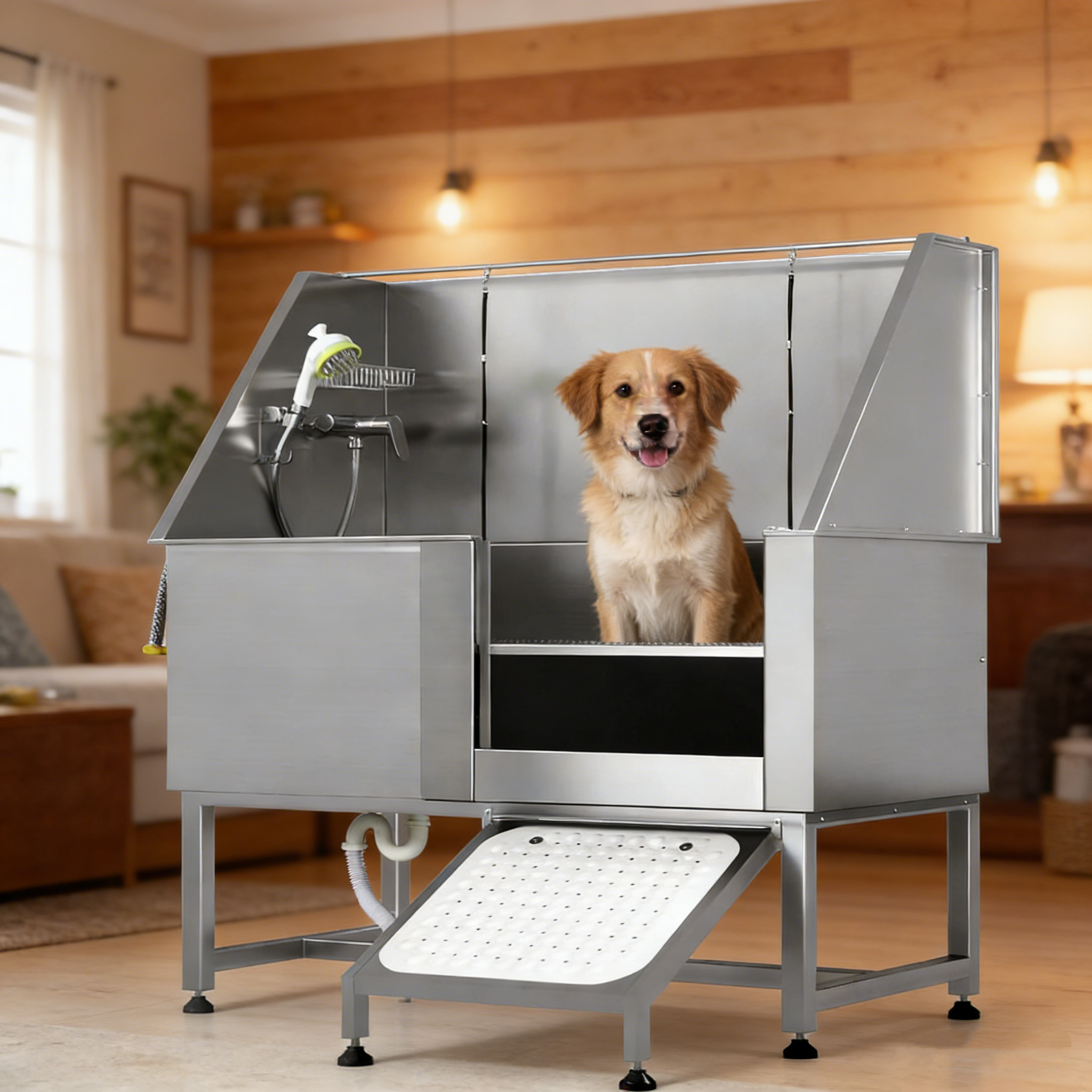 YODOLLA Professional Stainless Steel Dog Washing Station for Large