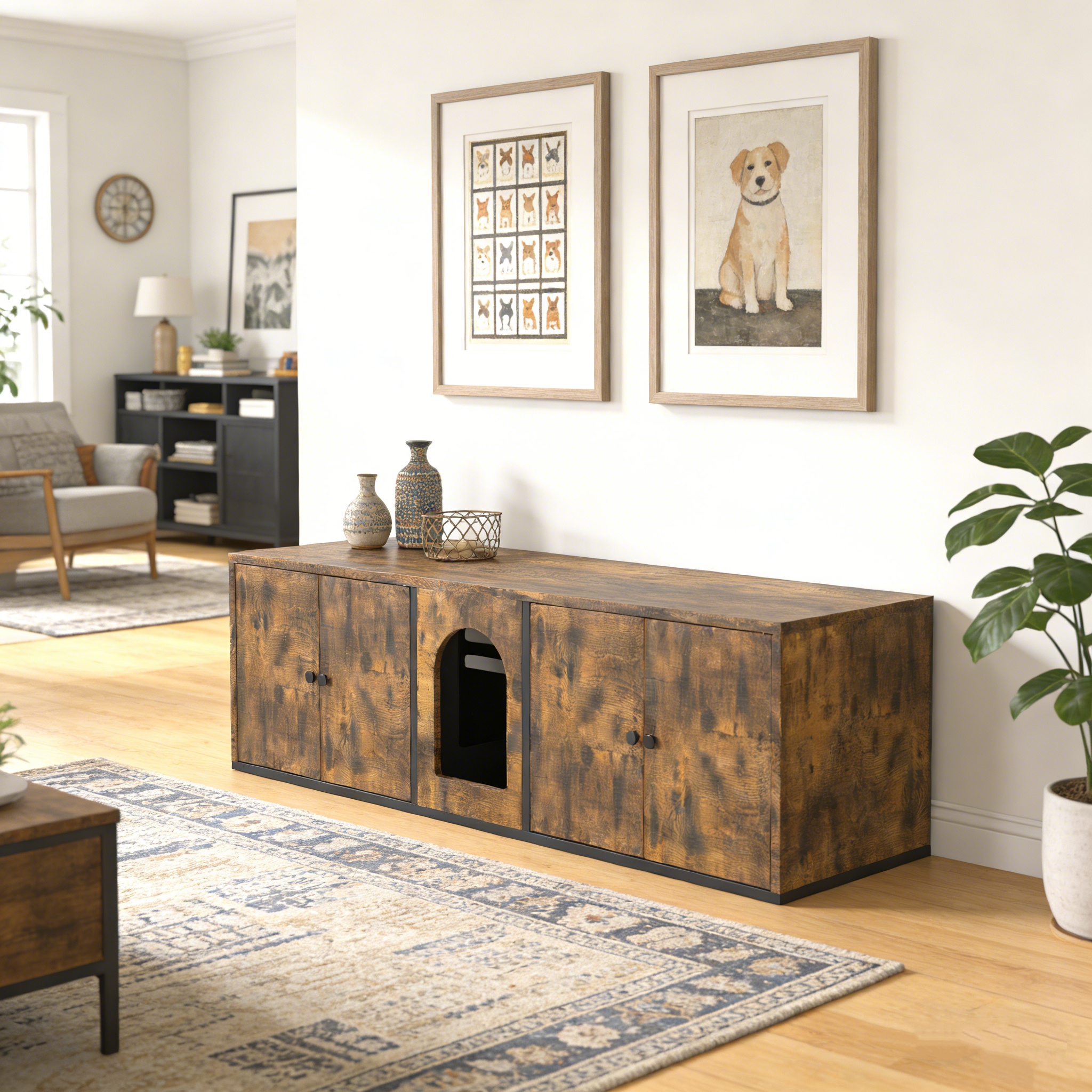 YODOLLA Cat Litter Box Enclosure with Double Room and Large Storage Spacebest