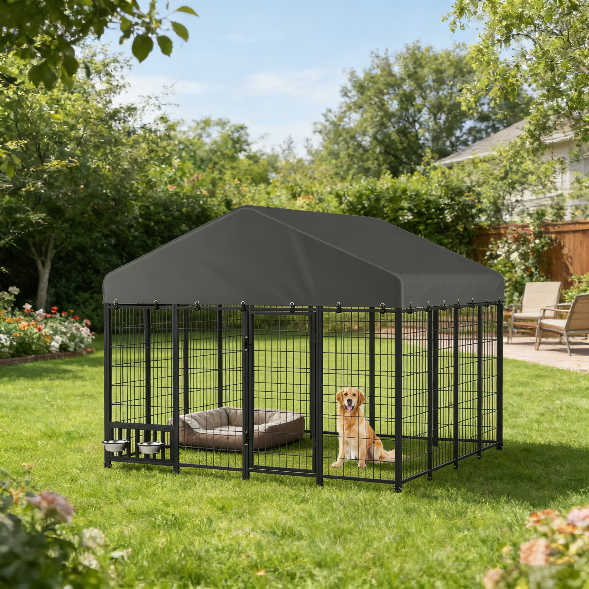 YODOLLA 8x8 Heavy Duty Outdoor Dog Kennel