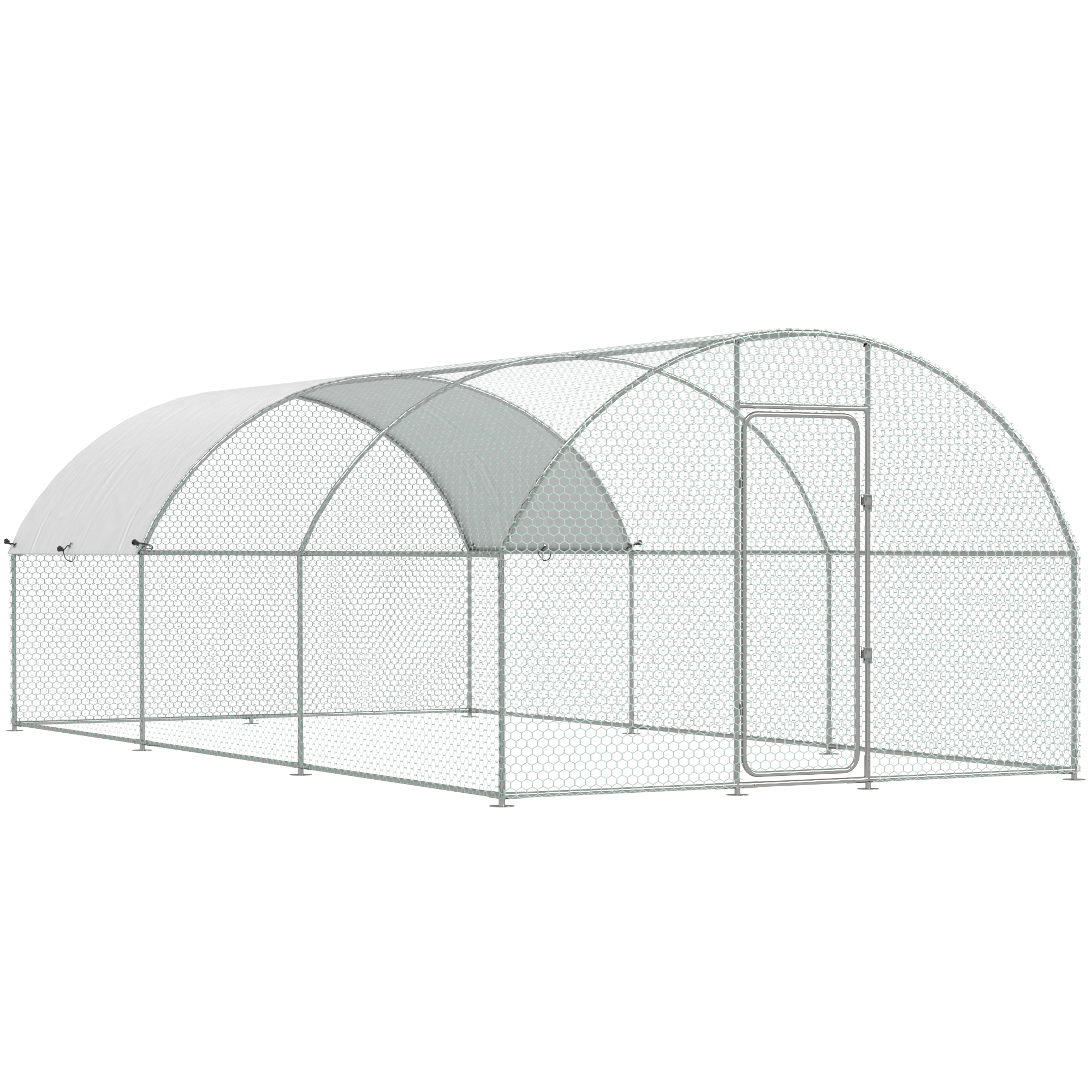 YODOLLA 6m Large Metal Chicken Cage with dome