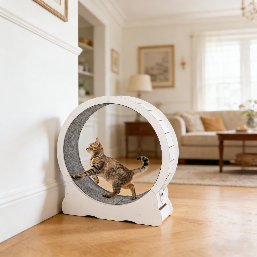 YODOLLA 43.3” Cat Exercise Running Wheel, White