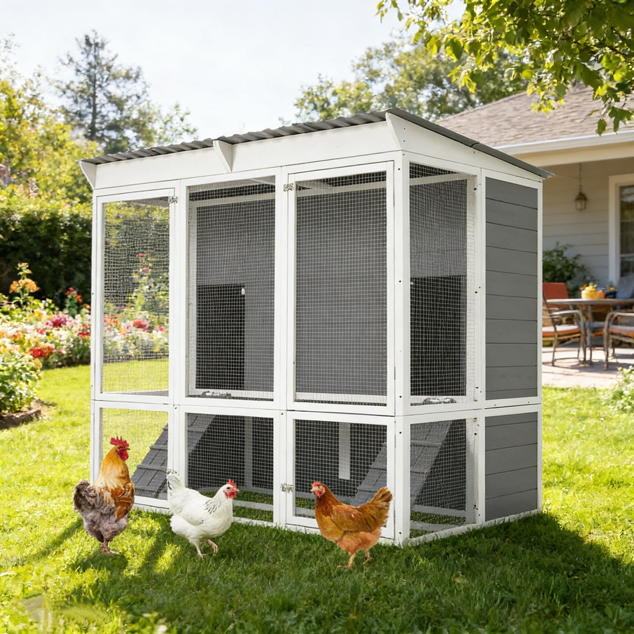 YODOLLA 67'' Extra Large Wood Chicken Coop with Run