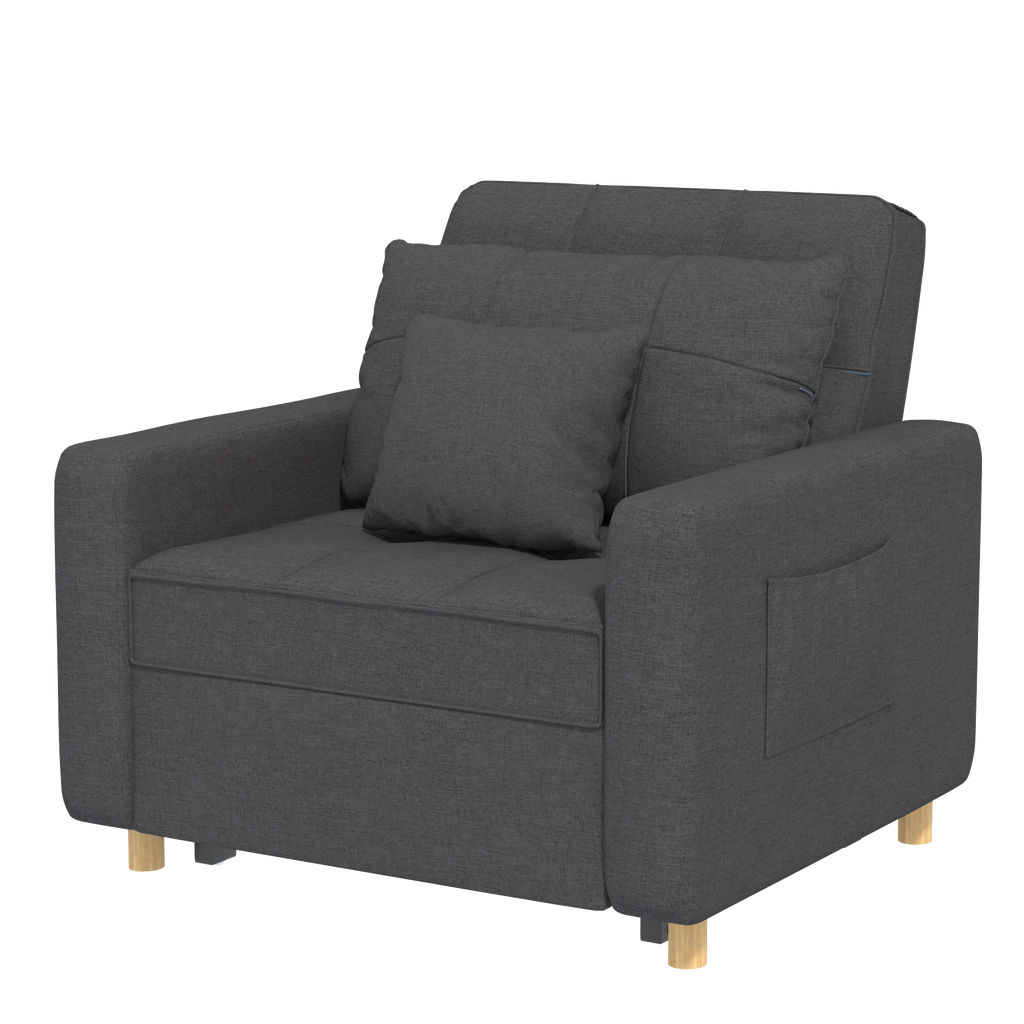 YODOLLA 36" Convertible Chair Bed, Modern Greybest