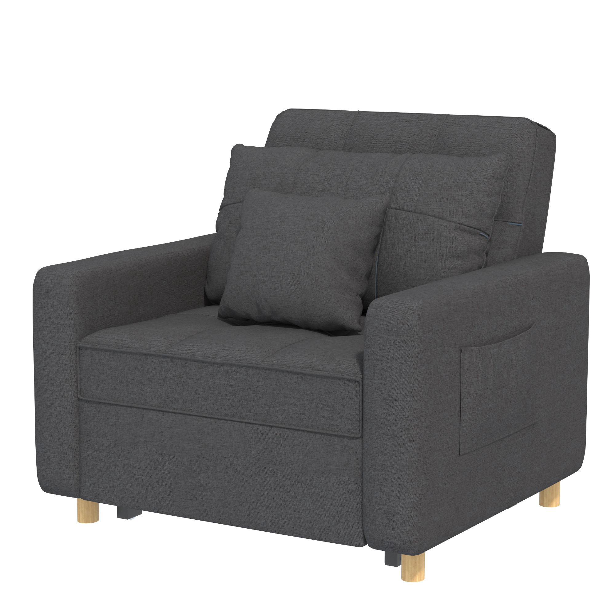 YODOLLA 36" Convertible Chair Bed, Modern Greybest