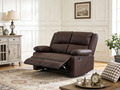 YODOLLA 2 Seat Loveseat Recliner with Heat&Massage Function, Faux Leather, Brownbest