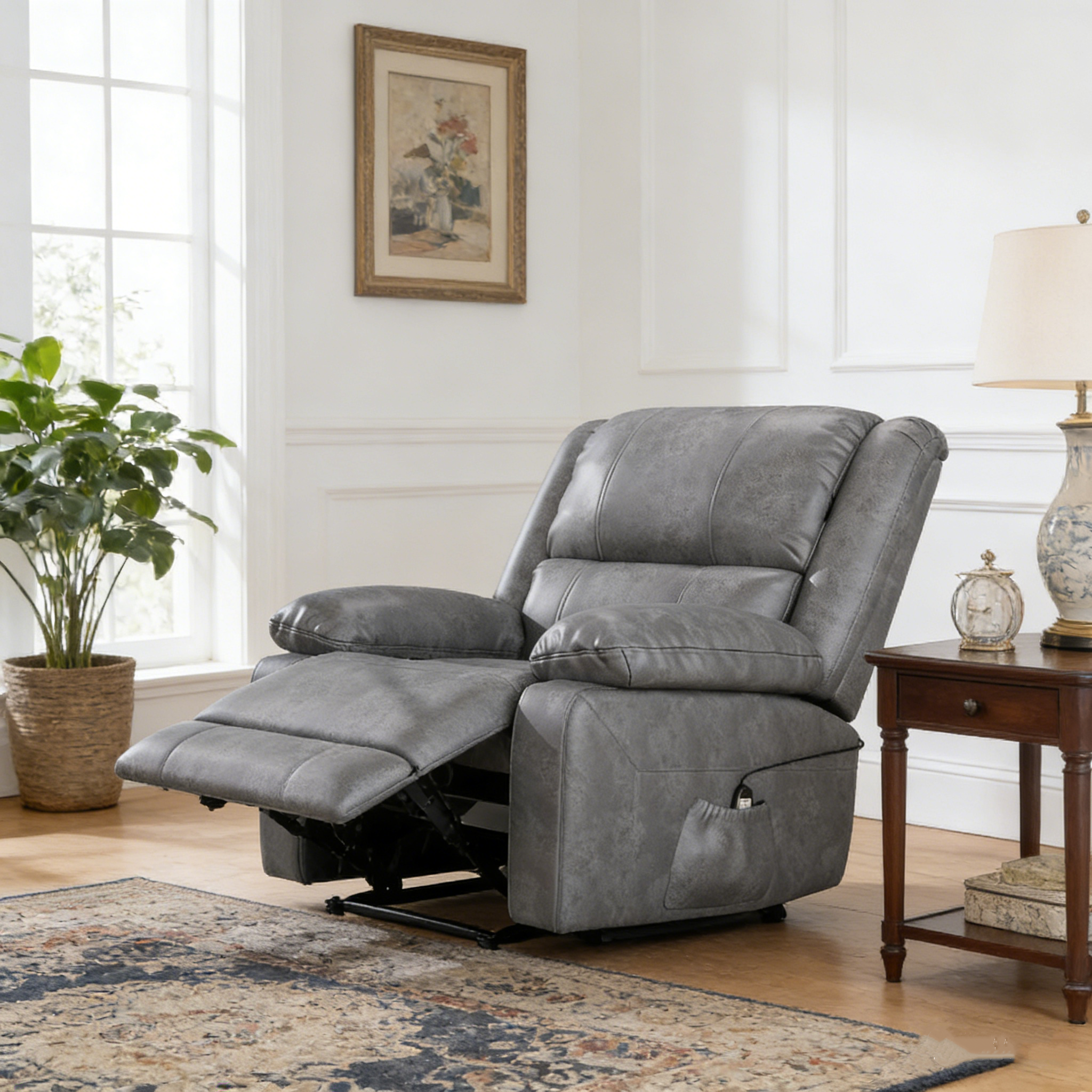 YODOLLA Massage Recliner Chair, Gray