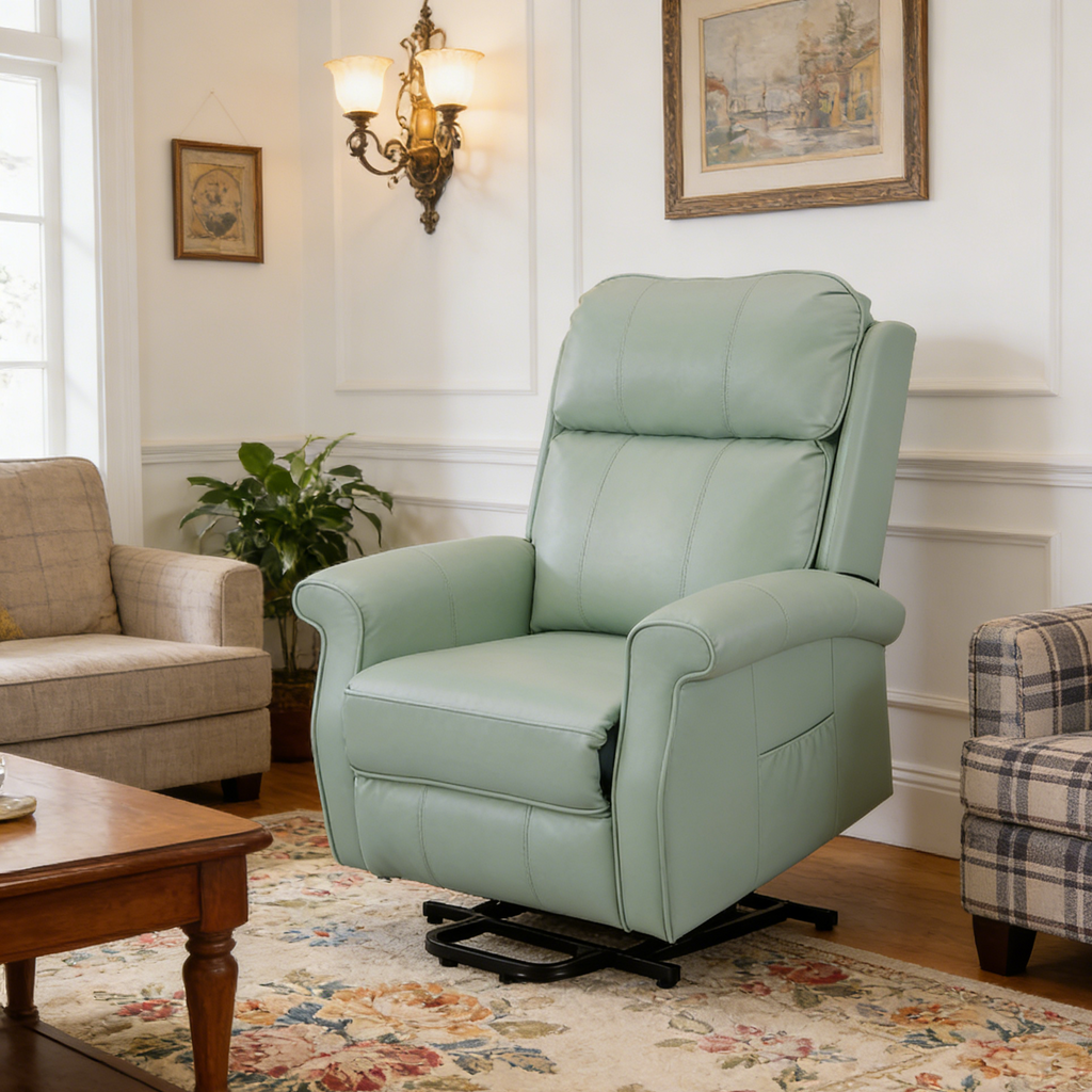 YODOLLA Electric Power Lift Recliner Chair for Elderly, Faux Leather, Mint Greenbest