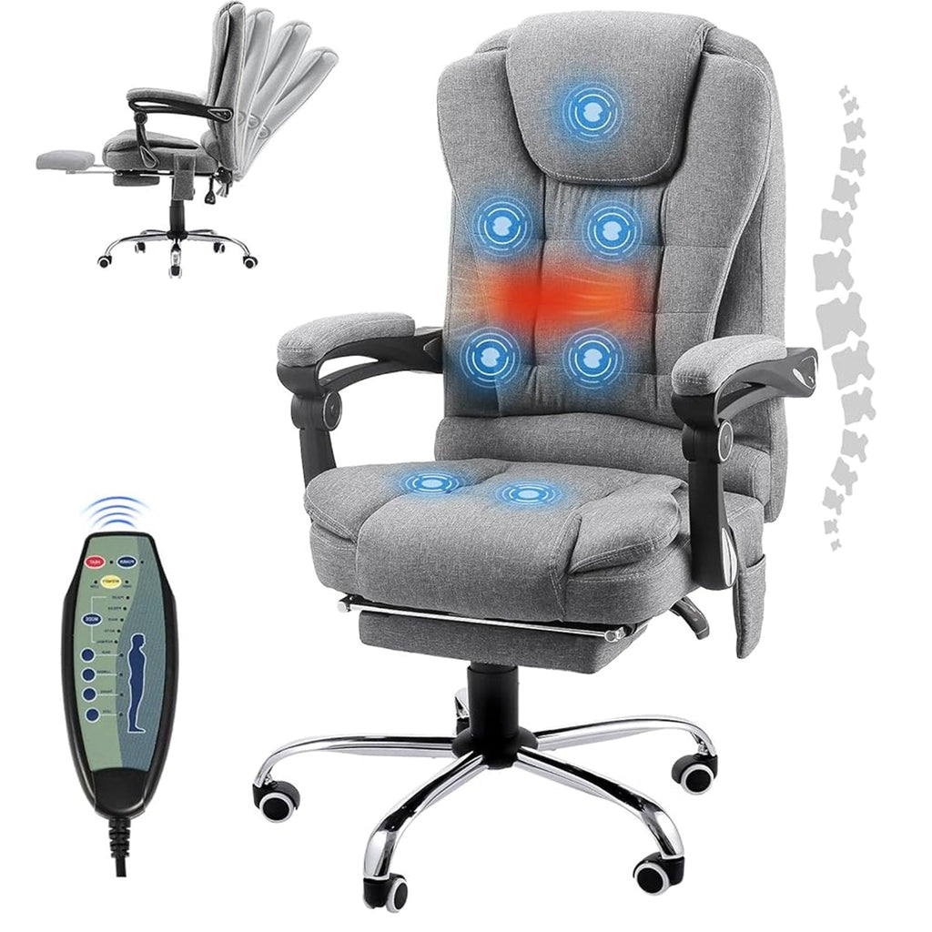 YODOLLA Ergonomic Office Chair with Heat&Massage, Fabric Graybest