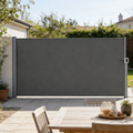 YODOLLA 138"x 71" Splashproof Retractable Side Awning, Dark Grey