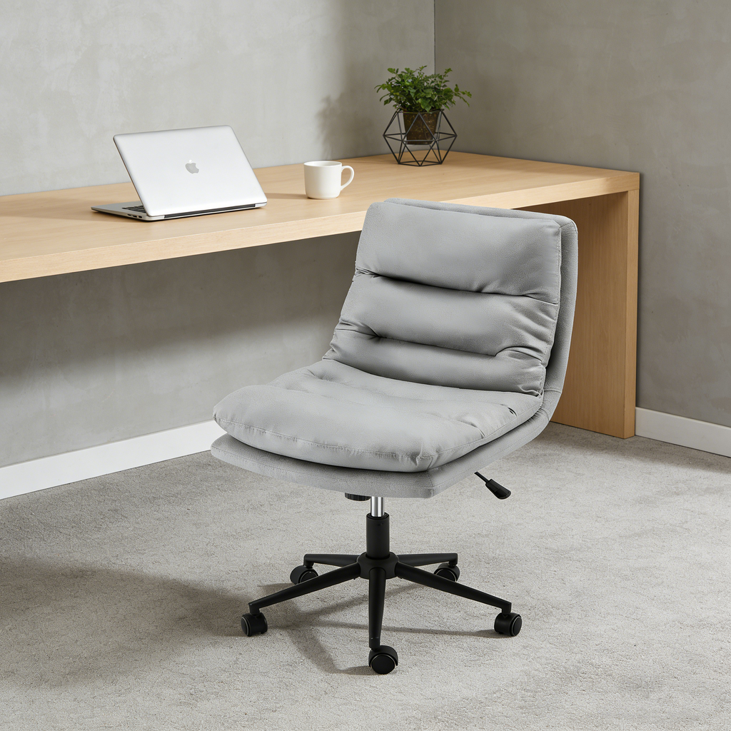 YODOLLA Office Chairs Swivel Desk Chair, Faux Leather Graybest