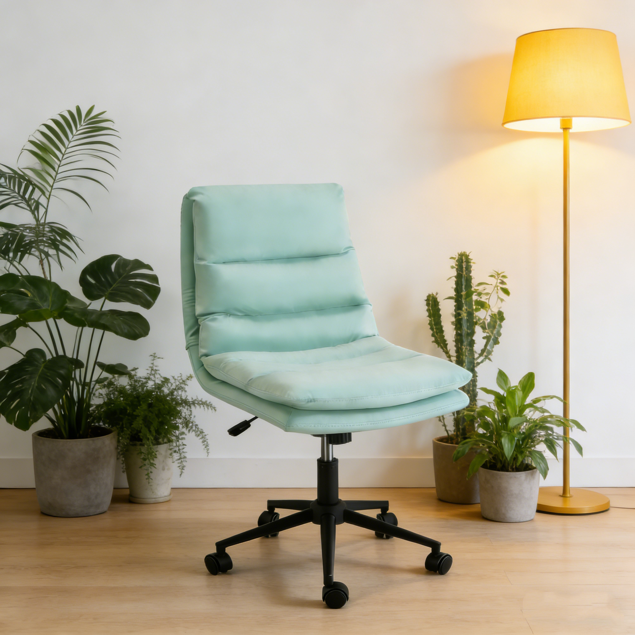 YODOLLA Office Chairs Swivel Desk Chair, PU Leather Light Greenbest