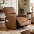 YODOLLA Recliner Sofa Chair, Faux Leather Brownbest