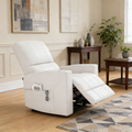 YODOLLA Recliner Sofa Chair, Faux Leather Whitebest