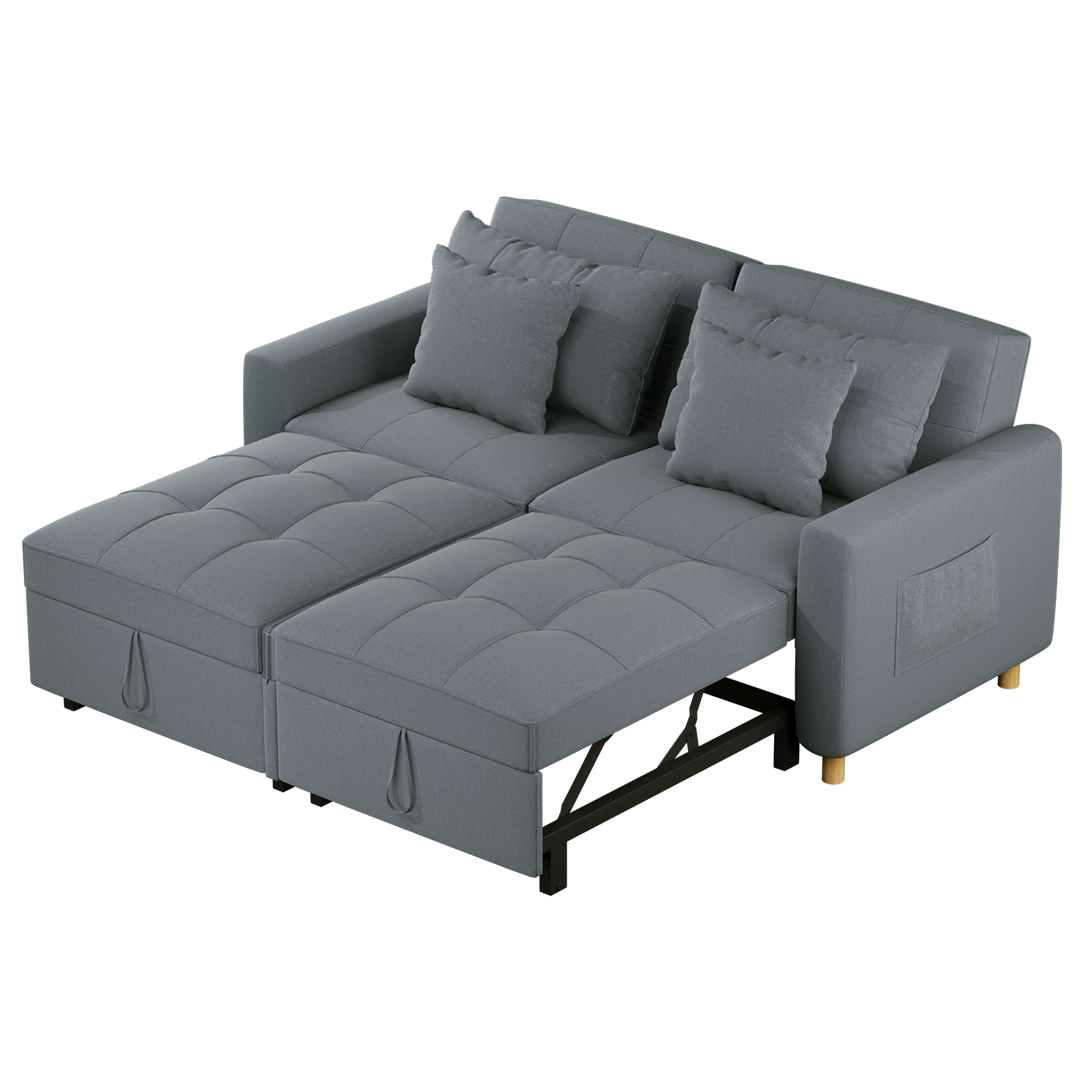 YODOLLA Comfortable 3-1 Convertible Sofa Bed, Dark Gray