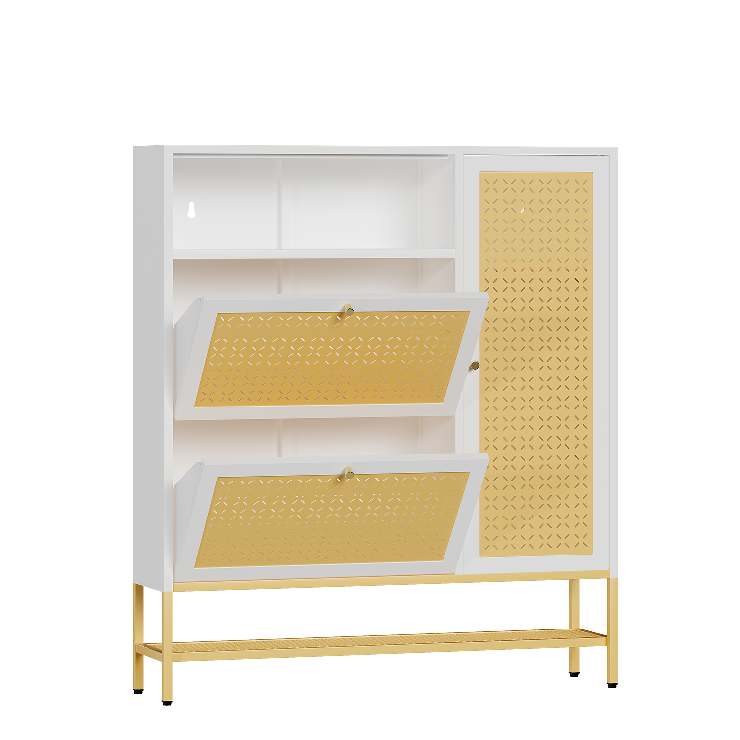 YODOLLA Shoe Storage Cabinet with 2 Flip Drawers Hidden Shoe Organizerbest