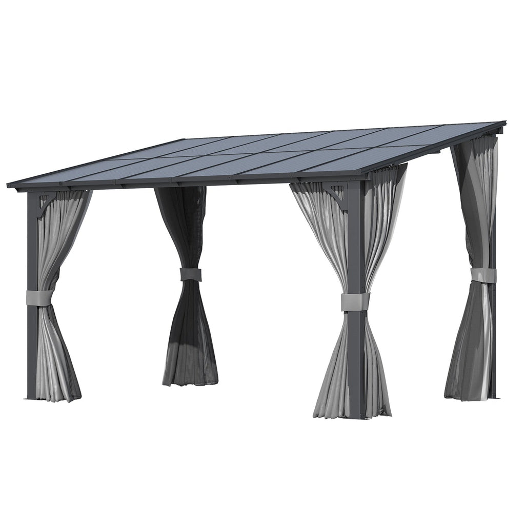 YODOLLA 12' x 8' Gazebo Outdoor Pergola Gazebo with Curtains and Nettingbest