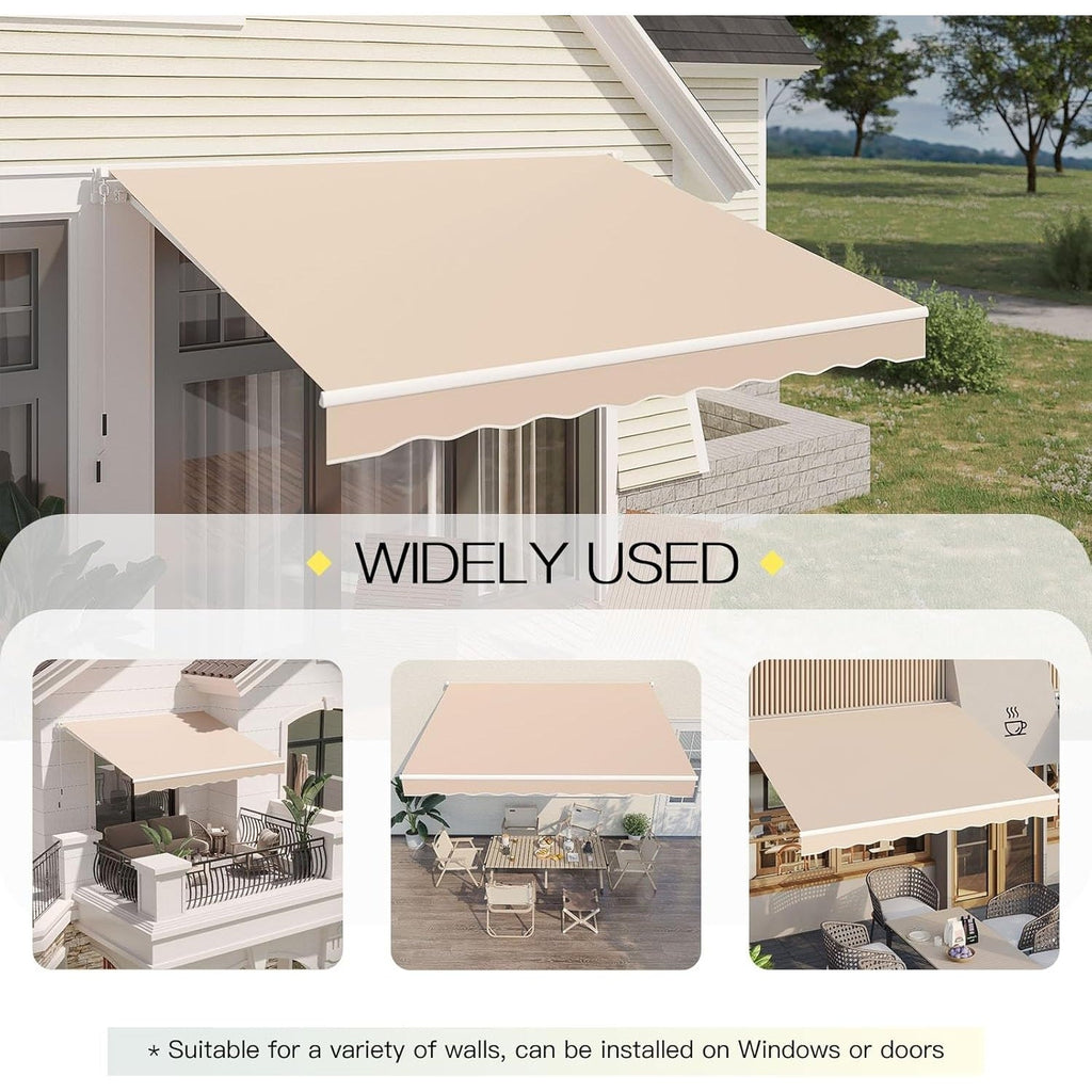 YODOLLA 10x8 Patio Awning, Retractable