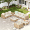 YODOLLA 8 Pieces Outdoor Wicker Patio Furniture Sofa