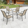 YODOLLA Patio Dining Chairs Set for 4, Stackable Textilene Patio Chairsbest