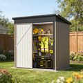 YODOLLA 5'x3' Outdoor Storage Shed with Floor Base