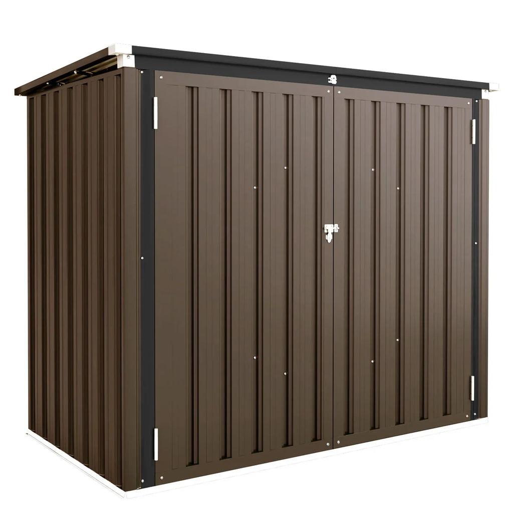 YODOLLA 46 Cu.Ft Outdoor Horizontal Storage Shed, Brownbest