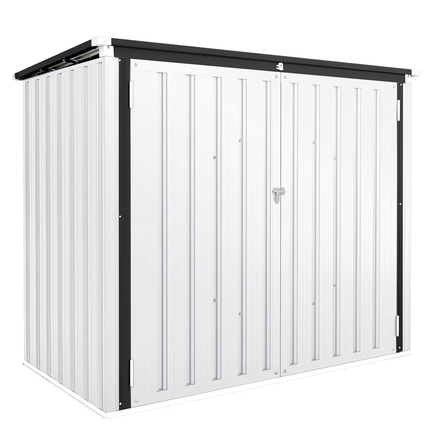 YODOLLA 46 Cu.Ft Outdoor Horizontal Storage Shed, White