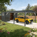 YODOLLA 12x22 Metal Carport with Storage Sheds