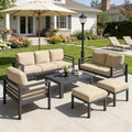 YODOLLA 7-Piece Patio Set, Beige Cushions
