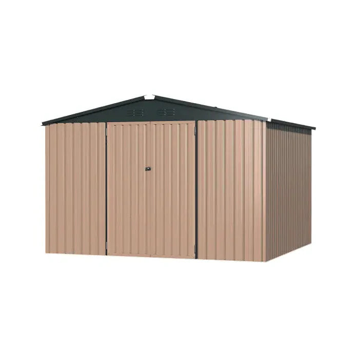 YODOLLA Shed 8' x 10' Outdoor Storage Metal Shed, Black