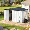 YODOLLA Shed 12' x 10' Storage Shed, White