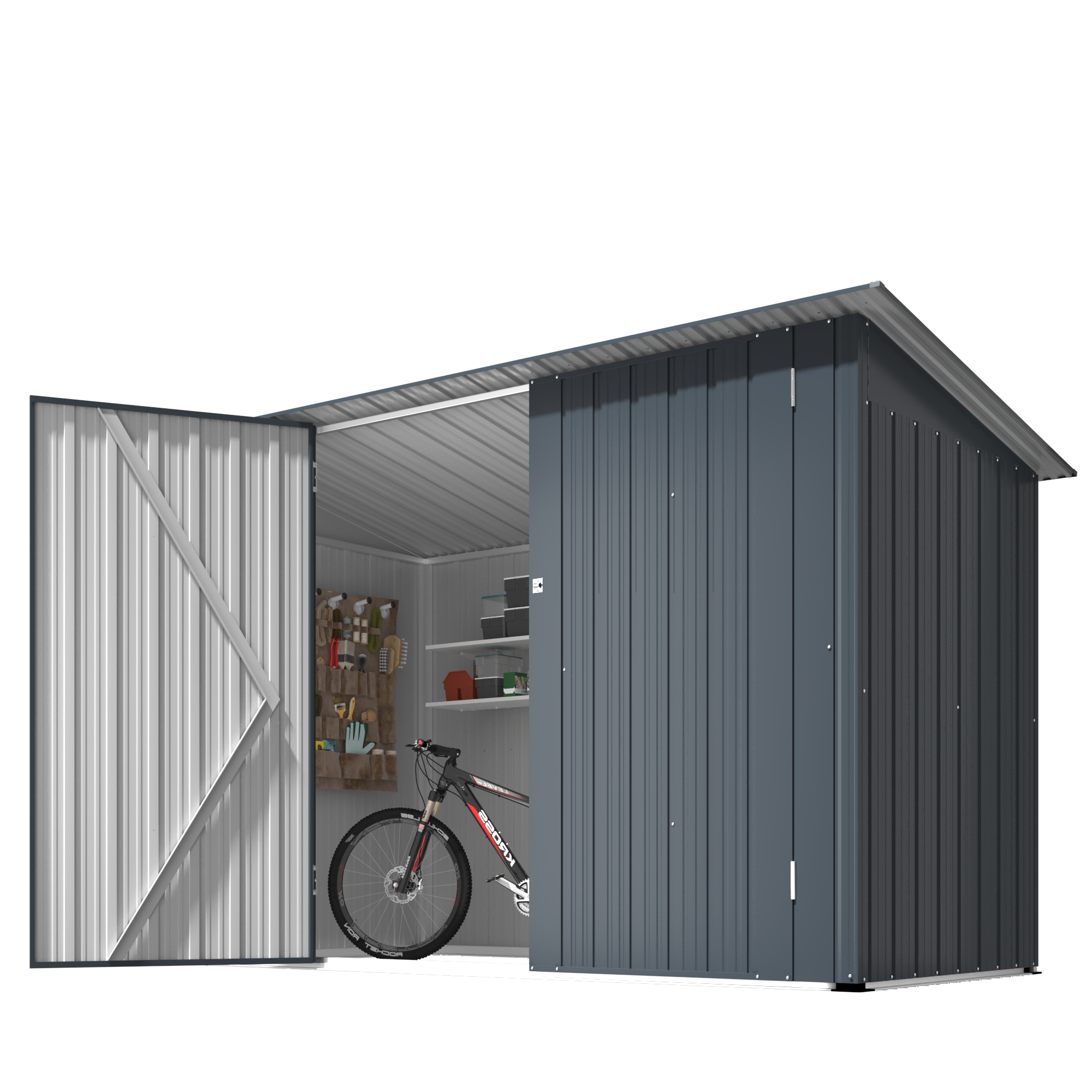 YODOLLA 7x3 Small Metal Shed for Garden & Yardbest
