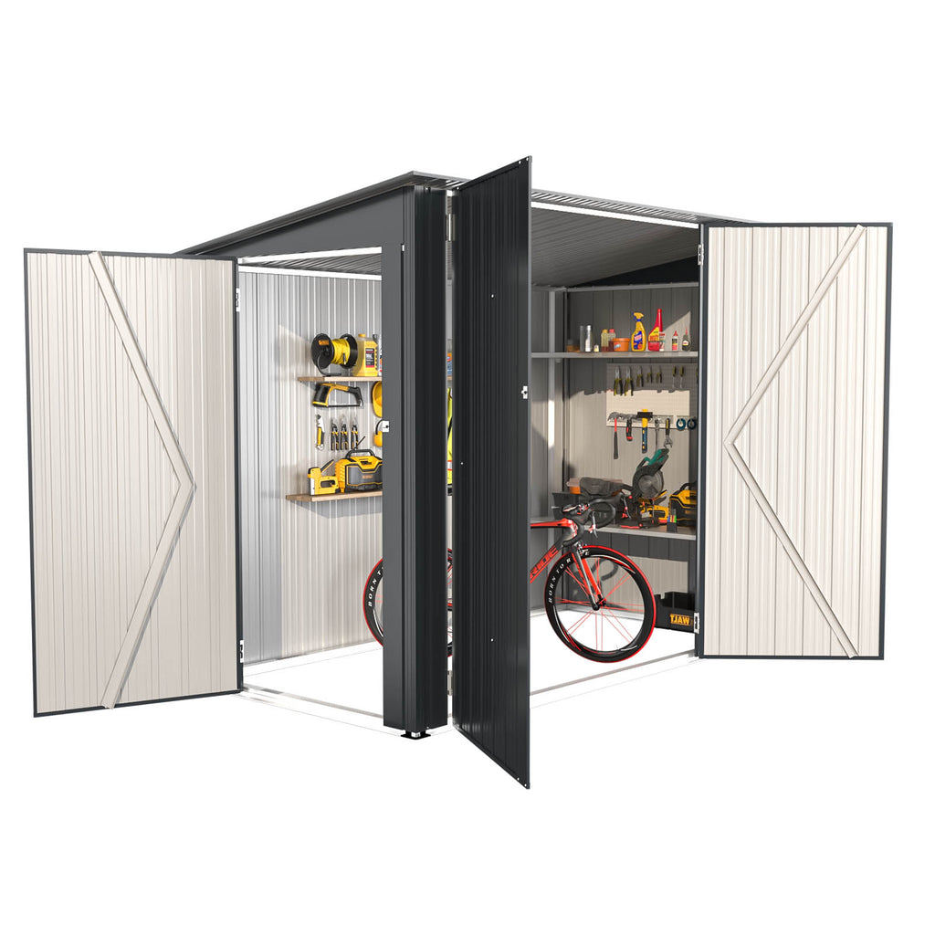 YODOLLA Outdoor Storage Cabinet, 7x4 Horizontal