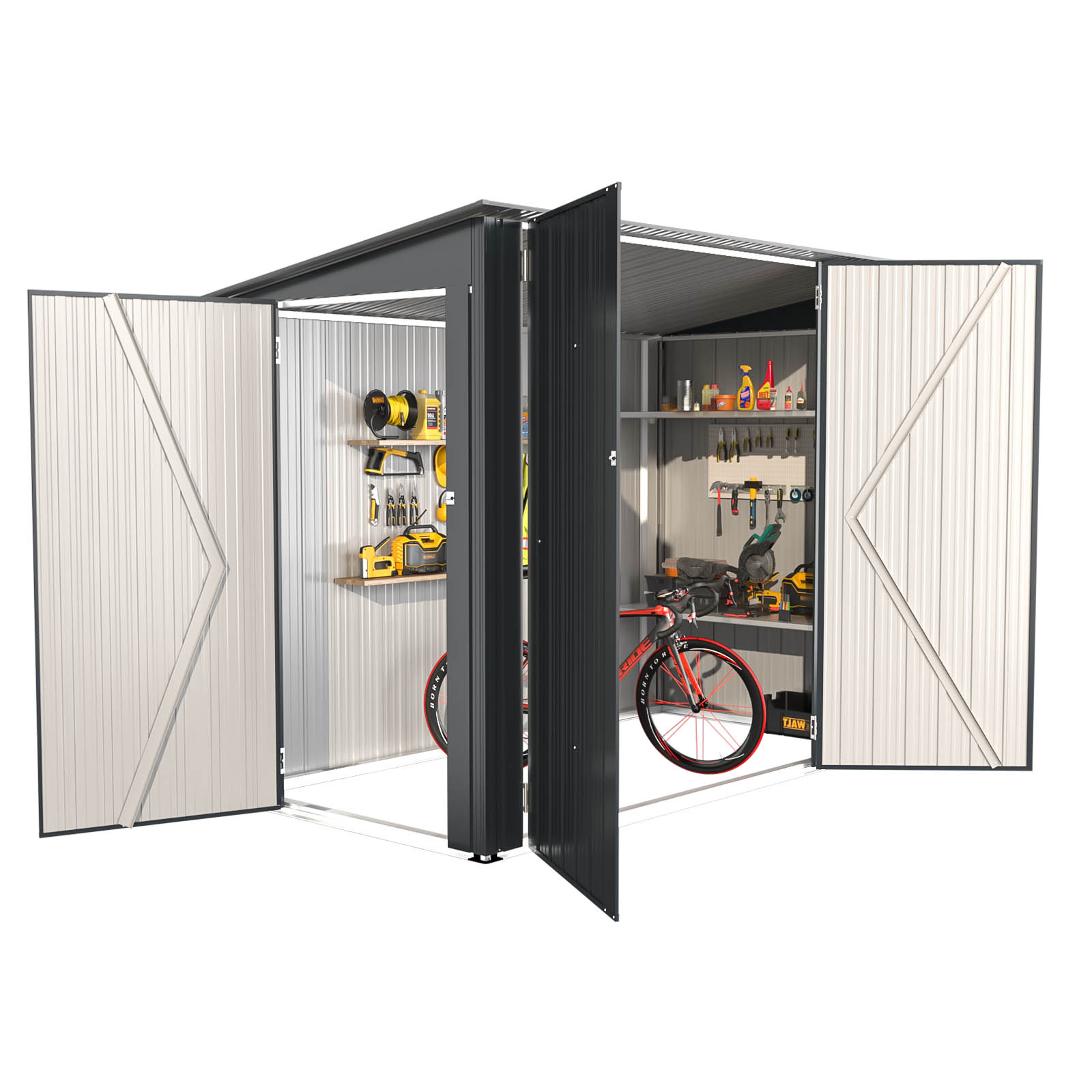 YODOLLA Outdoor Storage Cabinet, 7x4 Horizontal