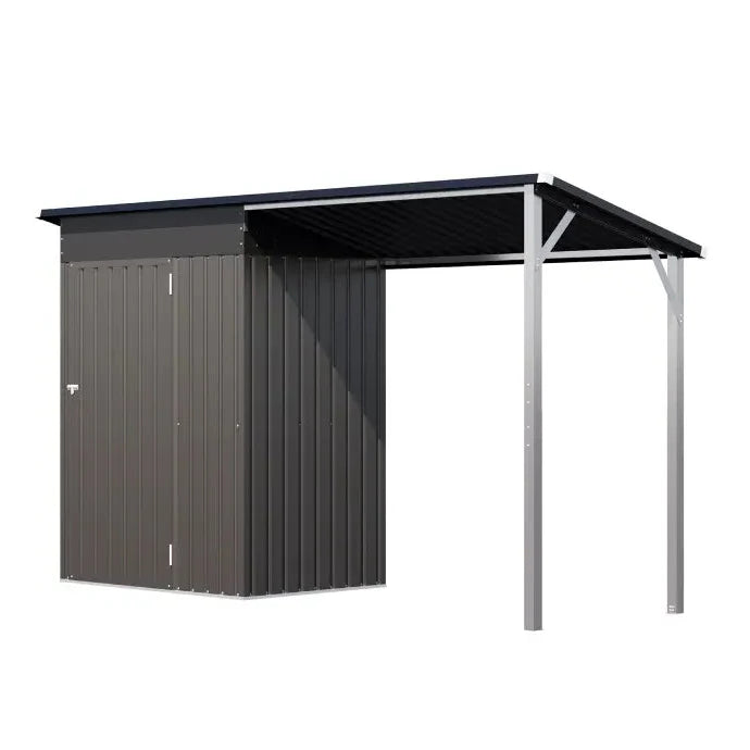 YODOLLA Outdoor Open-Sided Storage Shed, Sheds with Covered