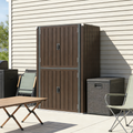 YODOLLA Outdoor Cabinet Outdoor Storage Cabinet, Brown