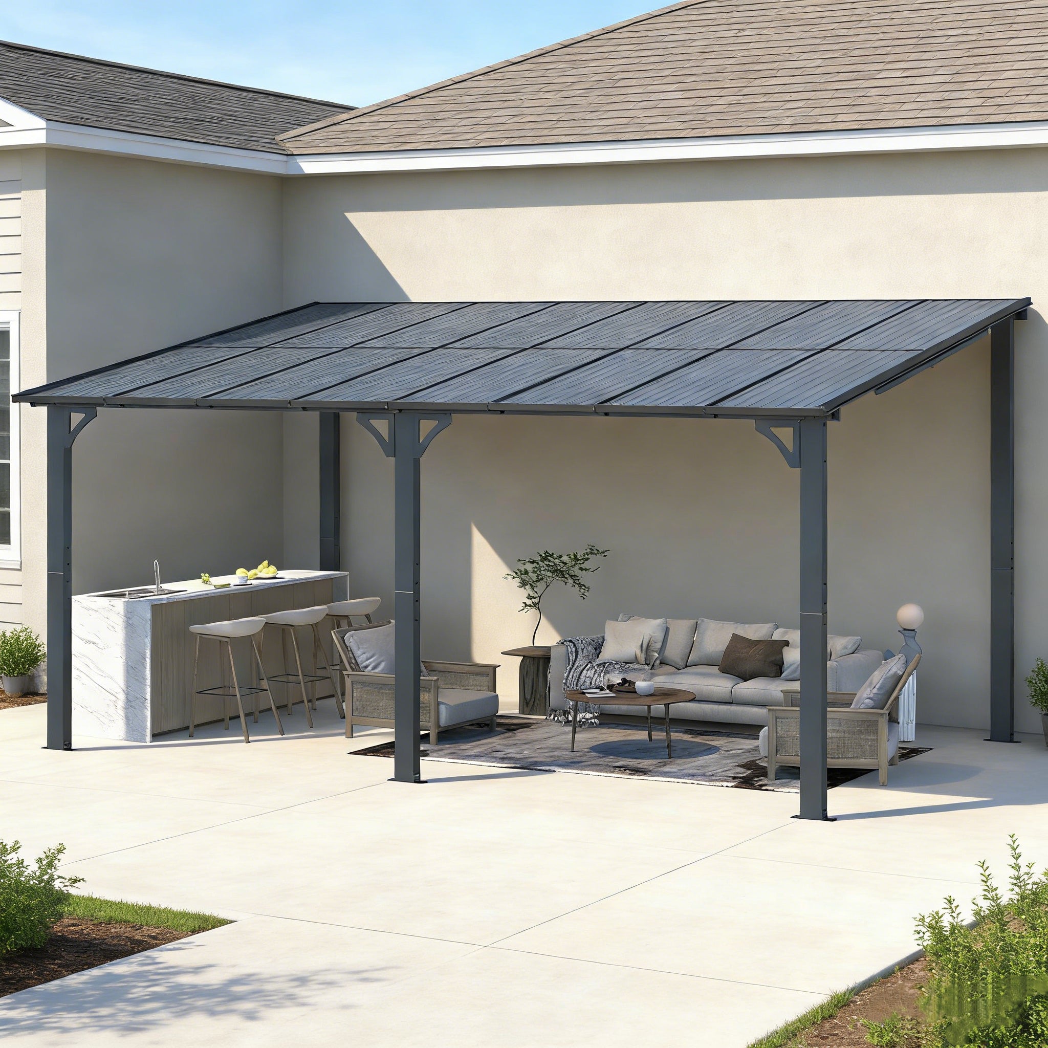 YODOLLA 16' x 10' Gazebo Outdoor Pergola