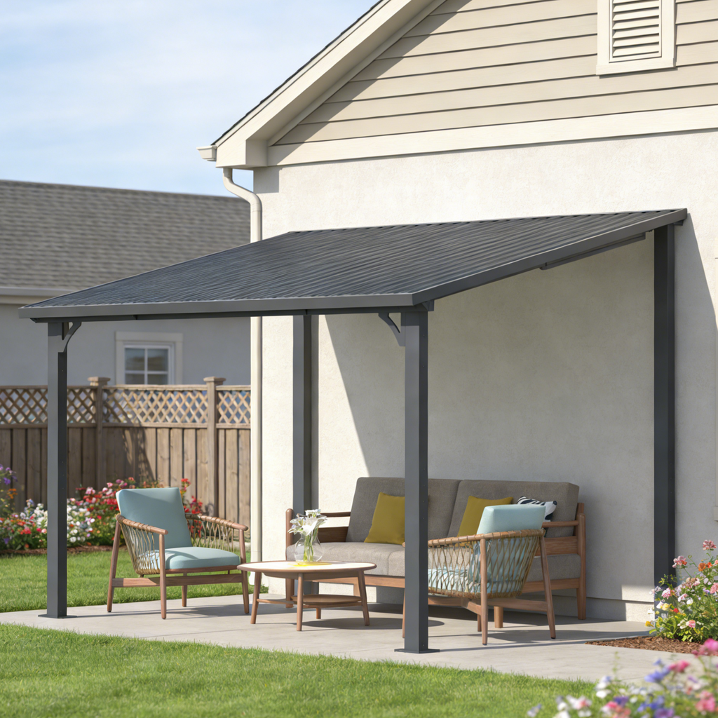 YODOLLA 12' x 8' Hardtop Gazebo Outdoor Pergola for Patio
