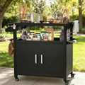YODOLLA Outdoor Grill Cart Kitchen Storage Cabinets Island with Wheelsbest