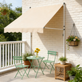YODOLLA 59”×47” Manual Retractable Awning, Beige