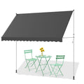 YODOLLA 3x1.8m DIY Free Standing Awning, Dark Grey