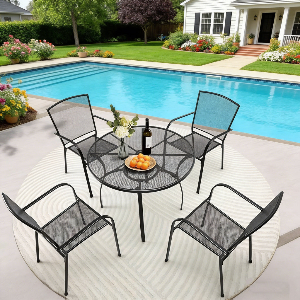 YODOLLA Stackable Patio Dining Chairs Set of 4best