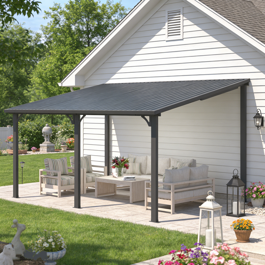 YODOLLA 14' x 12' Outdoor Hardtop Metal Gazebo for Patio