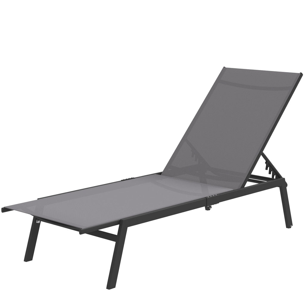 YODOLLA Curved Design Pool Lounge Chairs, Dark Grey